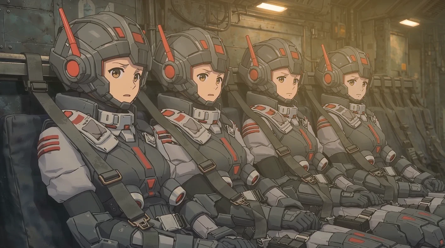 TERRARIUM pilots seated in armored flight gear