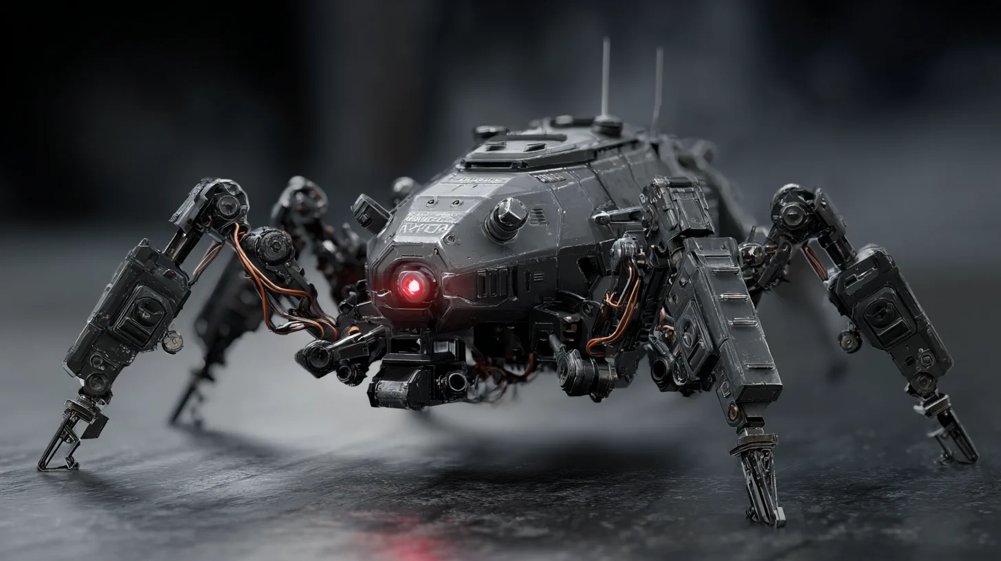 PROJECT MOVE spider-like drone with a red sensor
